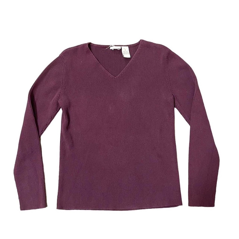 Vintage 90s Plum Ribbed Sweater